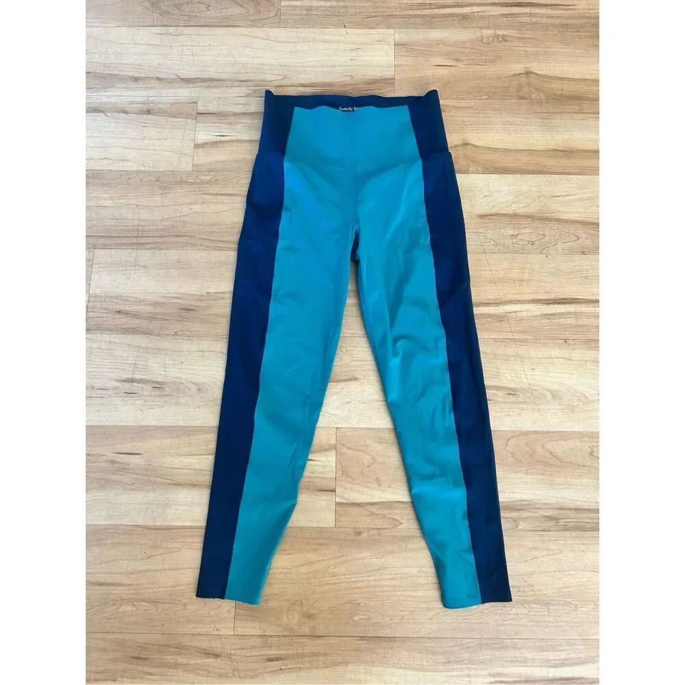 SWEATY BETTY POWER BLOCK HIGH WAIST 7/8 LEGGINGS